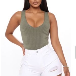Fashion Nova | Need To Have It Tank Top | Olive | Size Medium